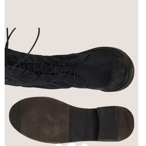 NIB VINTAGE FOUNDRY WOMEN'S KELLY MID-CALF BOOT BLUE SUEDE LACE UP SHERPA 8 - Picture 6 of 7